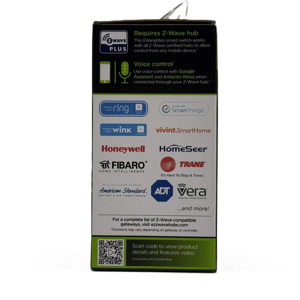 Enbrighten (Jasco) In-Wall Z-Wave Smart Paddle Switch ZW4008 - White/Almond - Picture 3 of 7